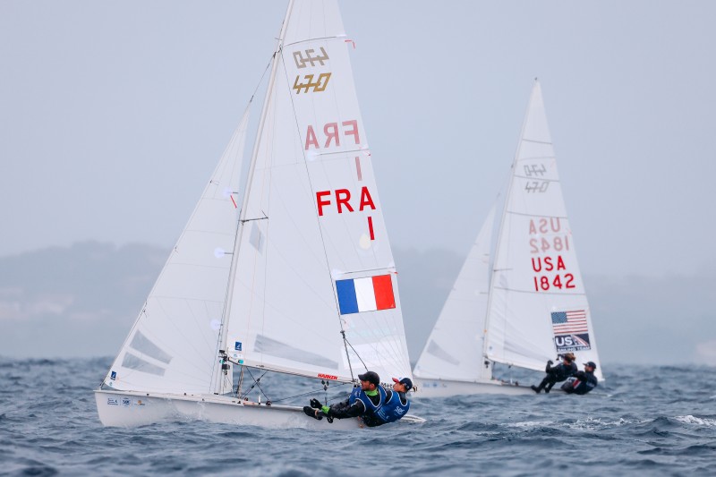 Camille Lecointre et Jeremie Mion, 470 . 55th Semaine Olympique Fran&ccedil;aise &copy; Sailing Energy / Semaine Olympique Fran&ccedil;aise 26 April, 2024 © Sailing Energy / Semaine Olympique Francaise